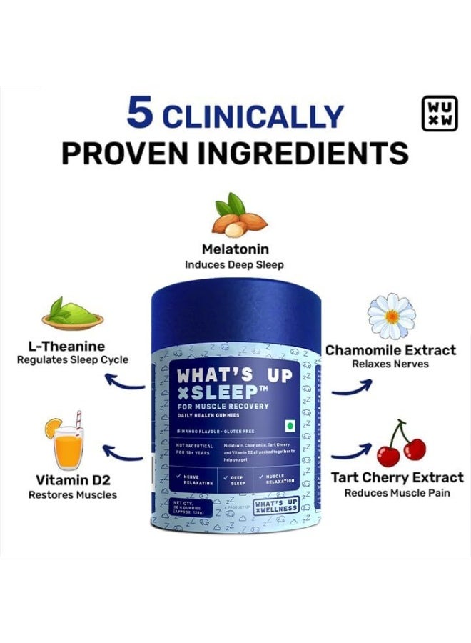 What 's Up مجموعة العناية بالجمال والنوم الطبيعية البيوتين للشعر القوي فيتامين أ ب6 وج 30 يومًا - Image 4