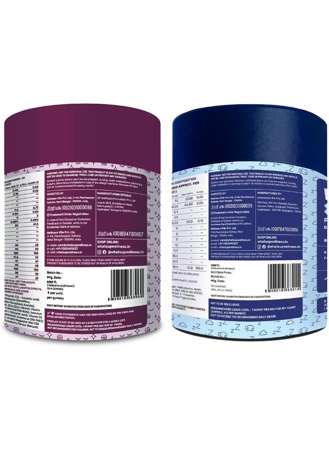 What 's Up مجموعة العناية بالجمال والنوم الطبيعية البيوتين للشعر القوي فيتامين أ ب6 وج 30 يومًا - Image 2