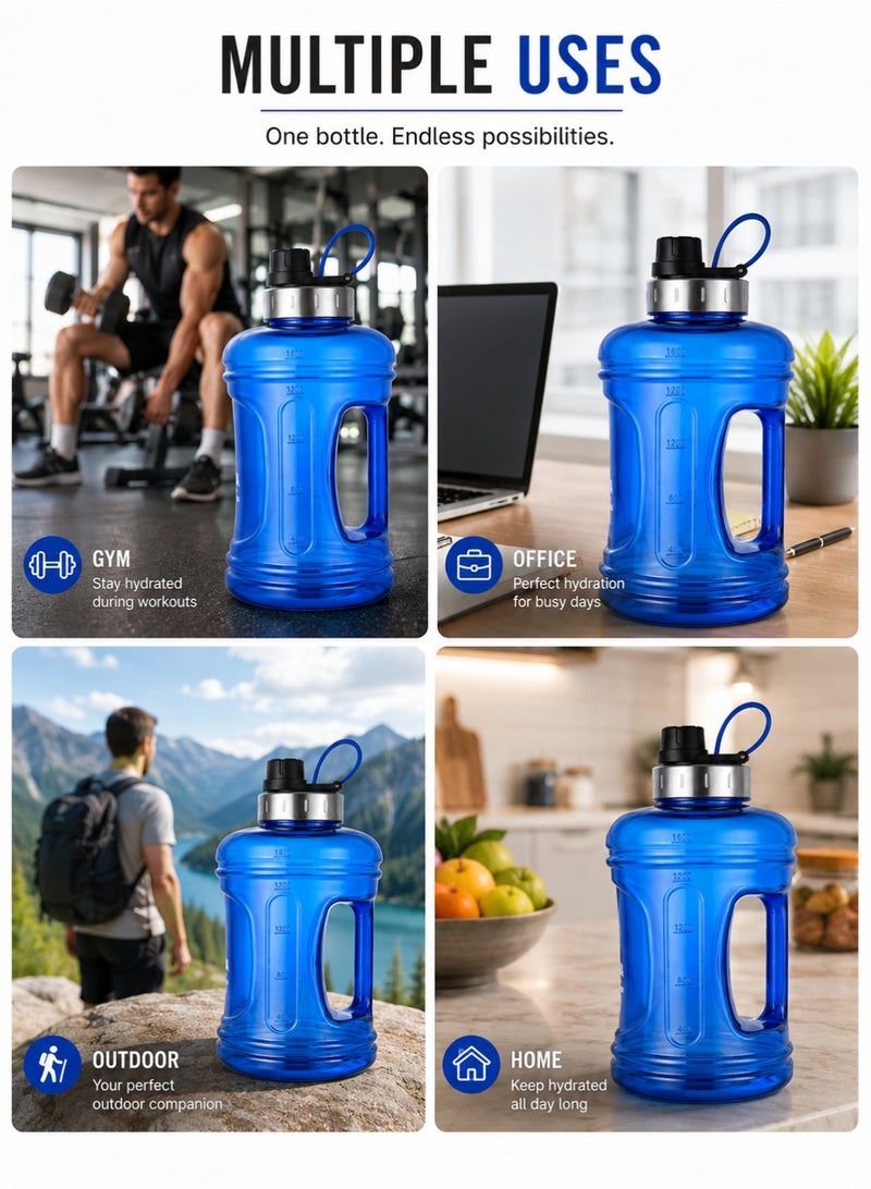 ZAICA 1.6L BPA-Free Sports Water Bottle with Handle, Leakproof Lid, Large Capacity Reusable Water Jug for Gym, Fitness, Hiking, Travel & Outdoor Activities - Image 5