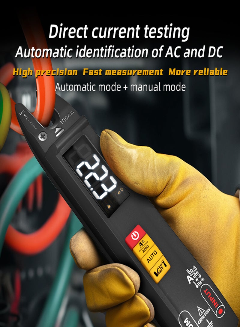 BSIDE 3in1 Handheld Digital Multimeter Clamp Ammeter Electric Test Pen LCD Color Display Handheld Multimeter 6000 True RMS Counts Professional Voltage Capacitance Resistance Frequency Diode Duty Cycle - Image 3