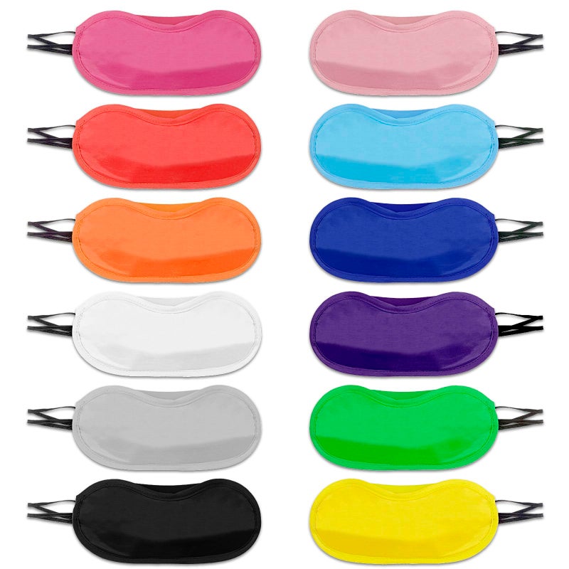 Notoke 12pcs Eye Mask Sleep Masks Blindfolds Multicolor Sleeping Mask Blindfold Eye Cover Team Building Games Party with Nose Pad and Adjustable Strap for Women Men Kids - Image 1