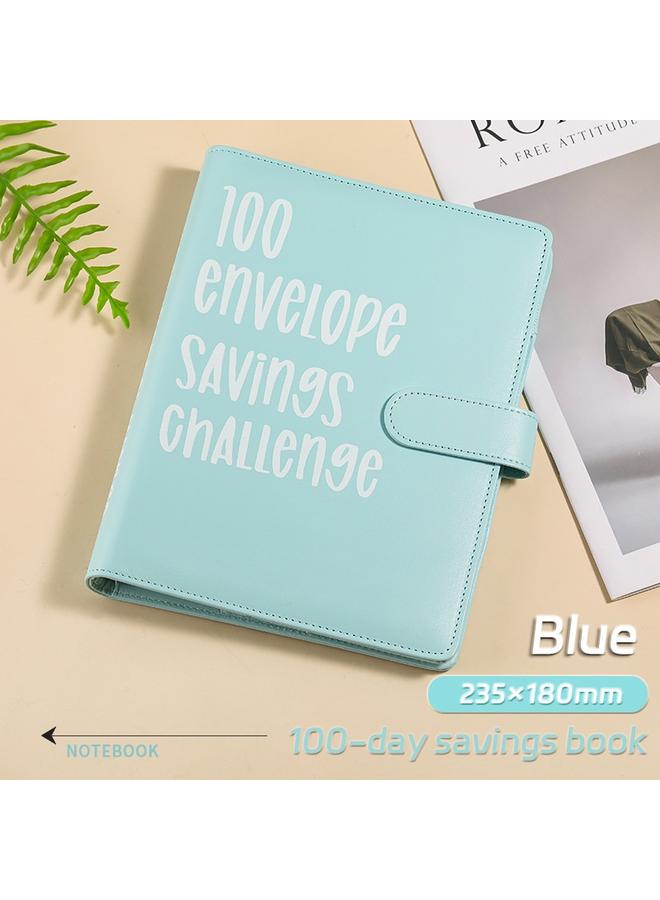 Bluejw Loose-leaf Ben Couple 100 Days Challenge Saving Money Saving Notebook Loose-leaf Handbook  - Image 1