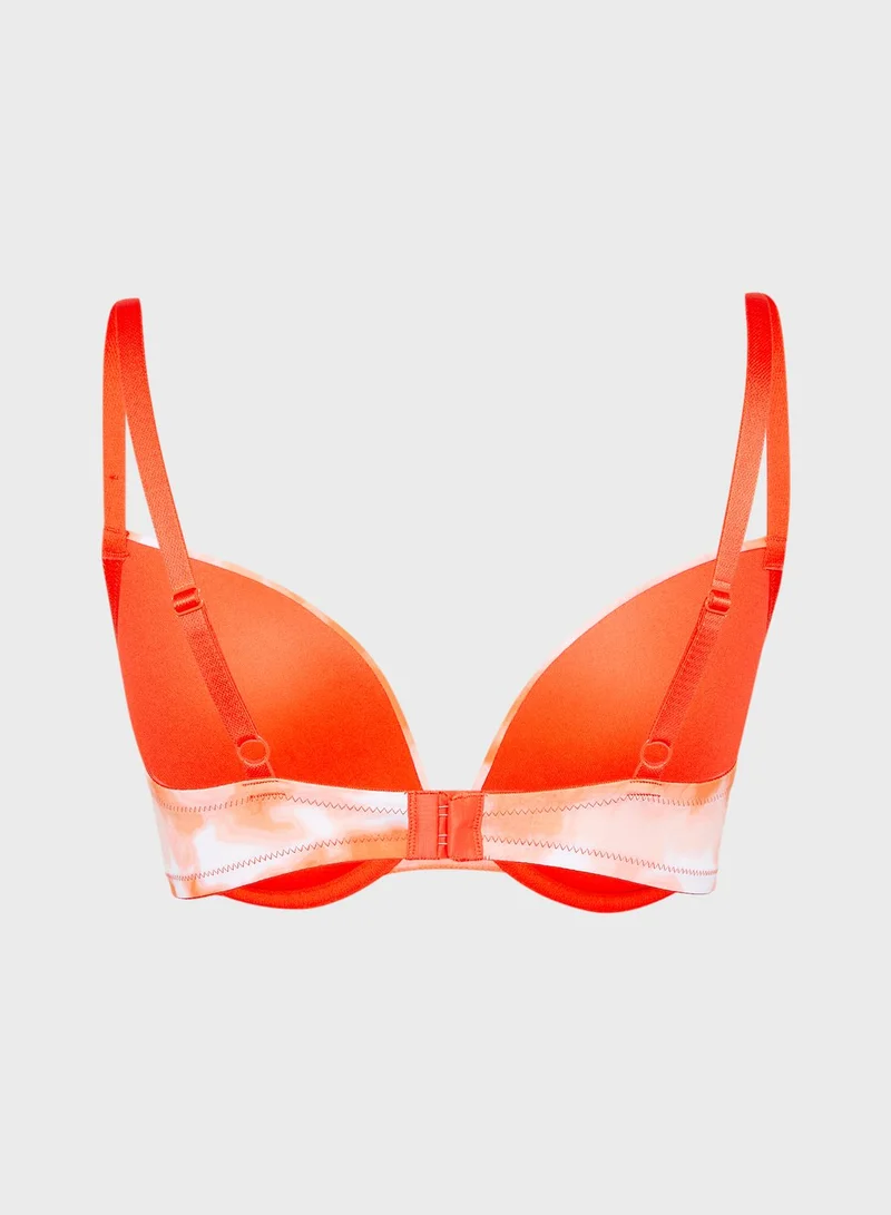 La Senza Tie Dye Print Plunge Bra