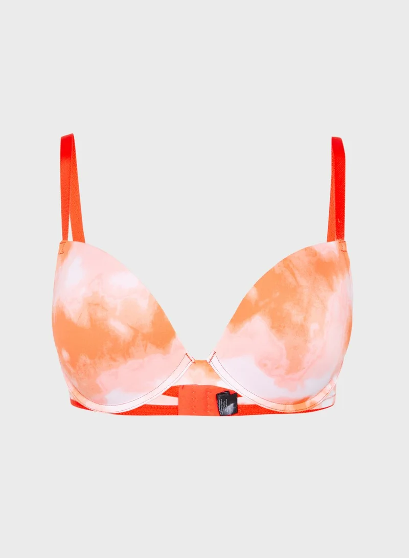La Senza Tie Dye Print Plunge Bra