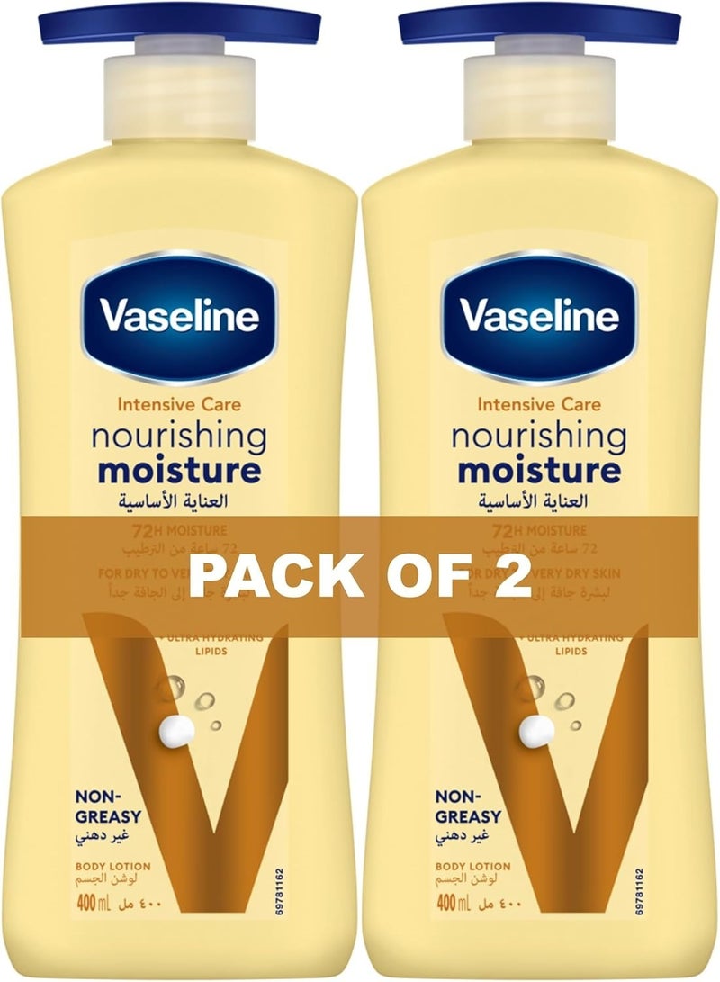 Vaseline intensive care nourishing moisture 2 X 400ml - Image 1