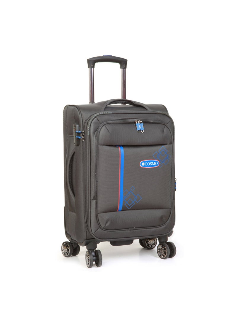 Cosmo Opel 4 Wheel Soft Trolley, 75 cm, Grey