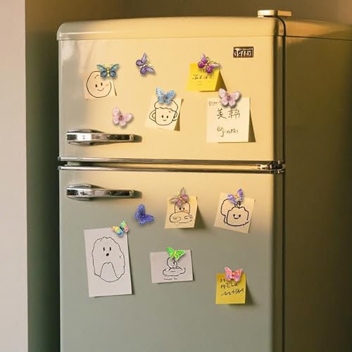 Tandarui ​Tandarui 18Pcs 3D Colorful Butterfly Fridge Magnets,Stong Decorative Magnets for Refrigerators, Office Whiteboards School Lockers (18, BB) - Image 4