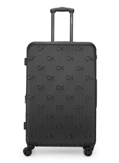 CALVIN KLEIN Insignia 2.0 Hardside Spinner Luggage On Wheels, Ultra Lightweight ABS, 4 Double Wheels Color Black