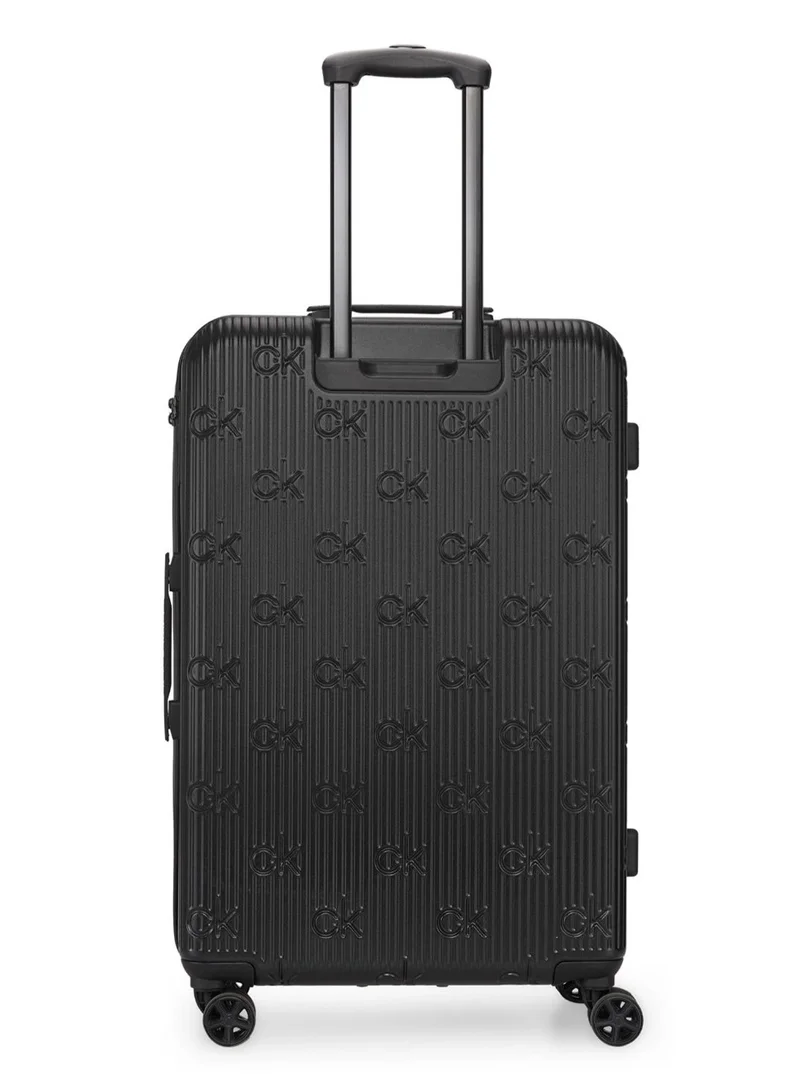 كالفن كلاين حقيبة سفر Insignia 2.0 Hardside Spinner ذات العجلات، خفيفة الوزن للغاية من مادة ABS، 4 عجلات مزدوجة، لون أسود