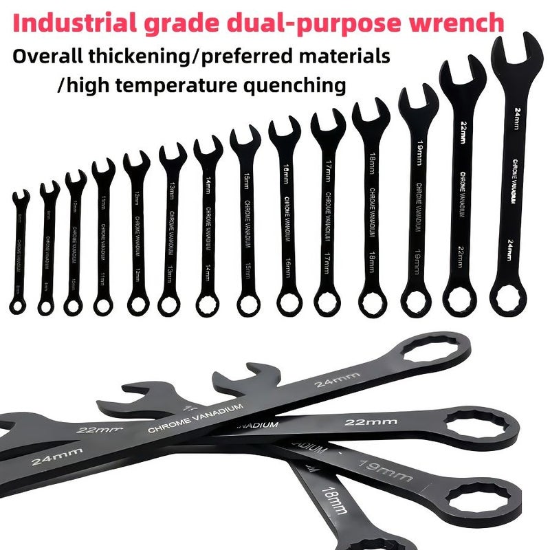 14pcs Heavy Duty Metric Socket Set With Wrenches For Automotive Repair DIY - Image 4