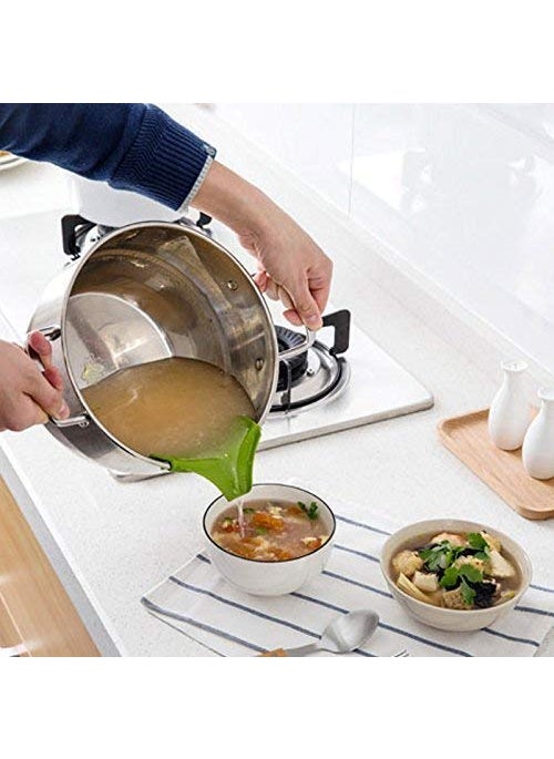 Vroxy Vroxy Pour Soup Spout Funnel AntiSpill Silicone Slip On Pour Drain for Pots Pans and Bowls and Jars for Household Kitchen Utensil  - Image 1