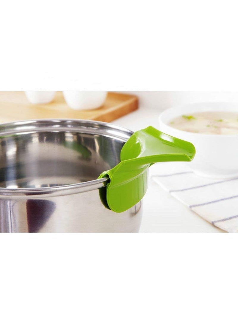 Vroxy Vroxy Pour Soup Spout Funnel AntiSpill Silicone Slip On Pour Drain for Pots Pans and Bowls and Jars for Household Kitchen Utensil  - Image 2