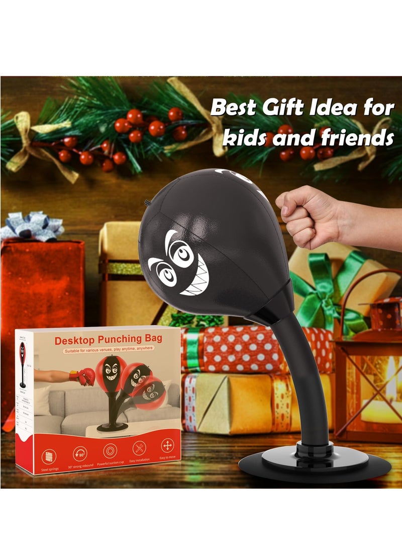 SYOSI Desktop Punching Bag - Stress Buster - Heavy Duty Stress Relief Ball - Desk Boxing Punch Ball Suction Cup Reflex Strain and Tension Toys Funny Gag Toys for Kids Coworkers and Friends - Image 4