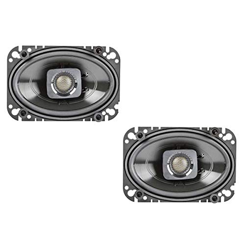 Polk Audio DB462 DB+ Series 4" x 6" Coaxial Speaker for Car & Marine, 2-Way Boat & Car Audio Speaker, 50-22kHz Frequency Response, Polypropylene Woofer Cone & 3/4" Silk Dome Tweeter, Easy Installation - Image 1