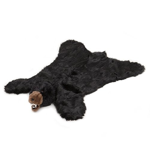 Carstens, Inc Carstens Plush Black Bear Kids Animal Rug Large - Image 1