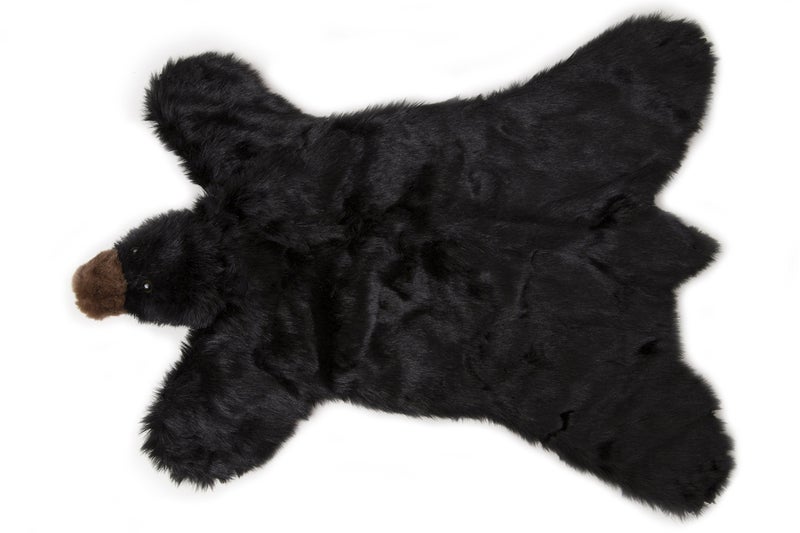 Carstens, Inc Carstens Plush Black Bear Kids Animal Rug Large - Image 3