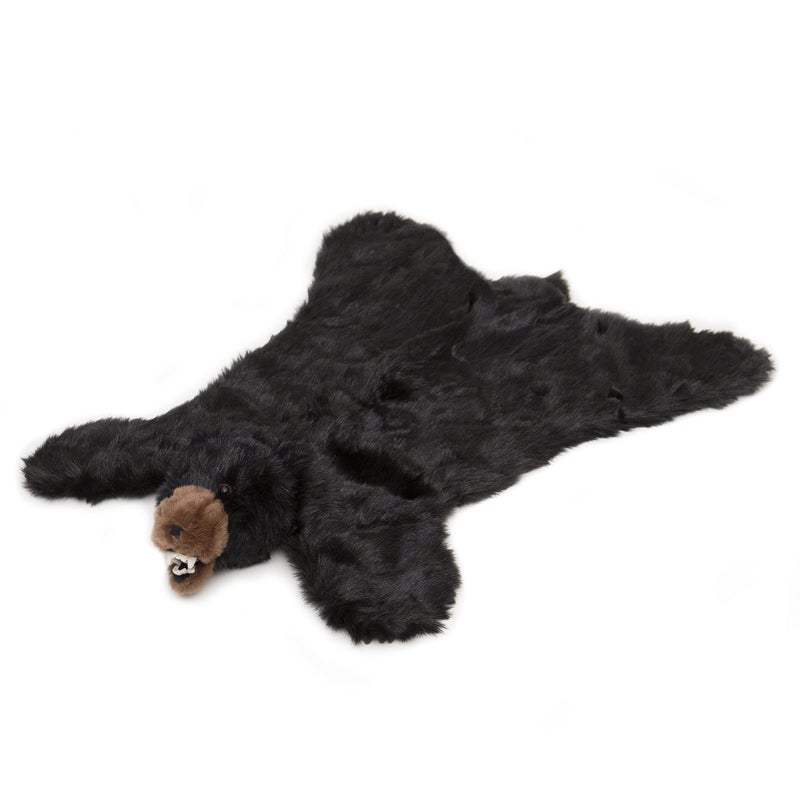 Carstens, Inc Carstens Plush Black Bear Kids Animal Rug Large - Image 5