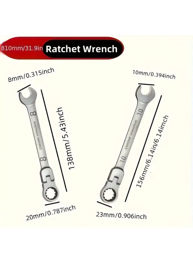 Heavy Duty Manual Wrench Tool 2pcs Chromium Vanadium Adjustable Jaw Hand Crank Multifunctional Hand Tool No Battery Needed Portable Durable Metal Construction For Automotive Plumbing DIY Projects Professional Mechanics Home Use Ergonomic Compact Sturdy Design - Image 3