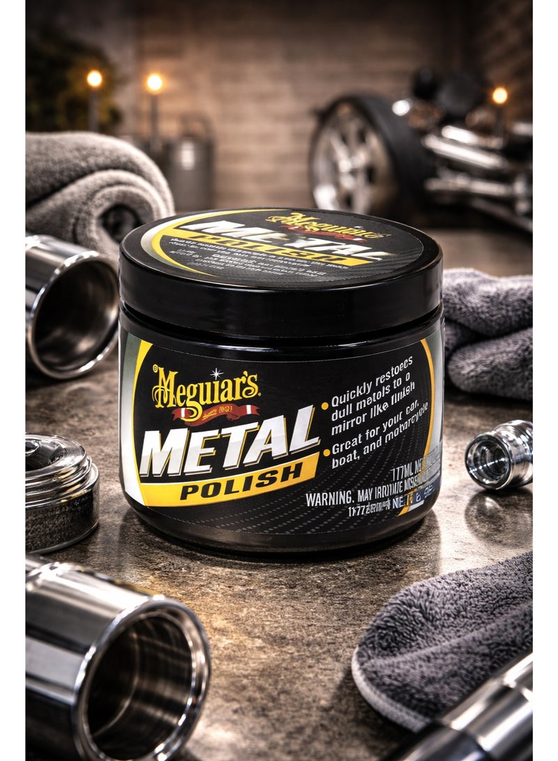 Meguiar's Metal Polish Restores Mirror Shine, Removes Oxidation, Revives Chrome and Metal Surfaces with Ease - Image 1
