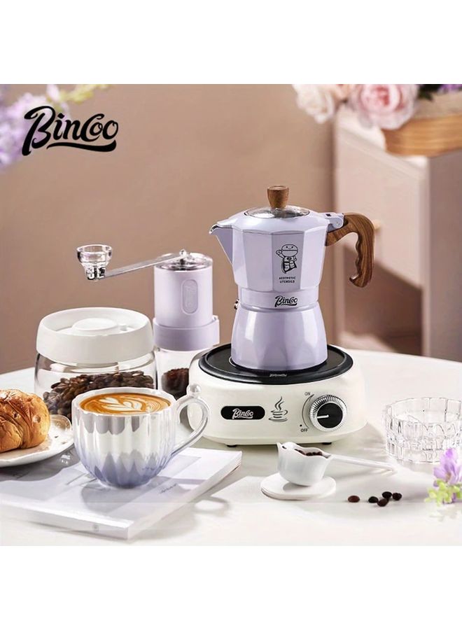 وعاء الموكا بصمام مزدوج مع ورق الترشيح، 2 كوب، صانع القهوة الإيطالي للاستخدام المنزلي والتخييم - Image 4