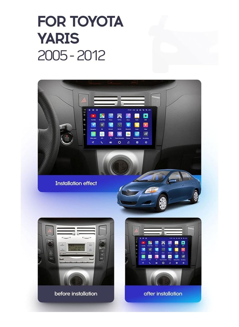SHEZA STAR - Android Car Stereo for Toyota Yaris 2005 2006 2007 2008 2009 2010  2011 1GB RAM 32GB ROM 9 Inch MirrorLink WiFi BT, IPS Touch Screen with AHD Camera Included - Image 1