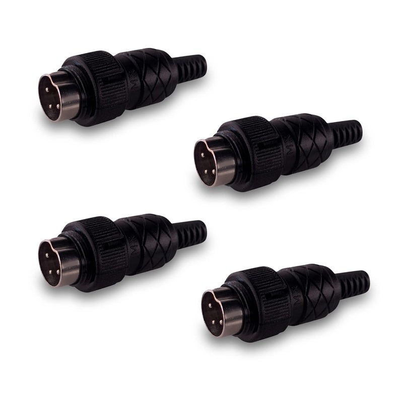 DIN Plug/Connector IND.W/Locking System 3 PIN Plug(PACKOF4)