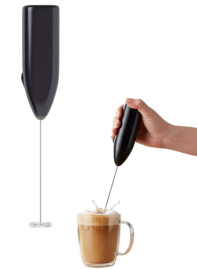 أيكيا مخفّق الحليب من إيكيا – جهاز خفق يدوي يعمل بالبطاريات، لصنع رغوة الحليب الساخن والبارد خلال ثوانٍ، تصميم خفيف وسهل الاستخدام، مثالي للقهوة واللاتيه والكابتشينو – أسود - Image 1