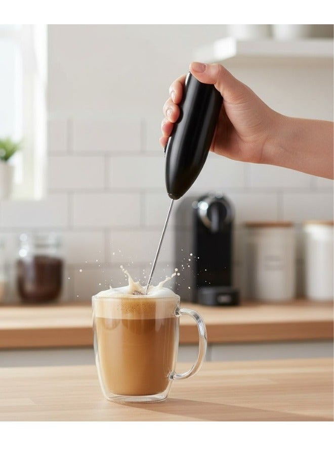 أيكيا مخفّق الحليب من إيكيا – جهاز خفق يدوي يعمل بالبطاريات، لصنع رغوة الحليب الساخن والبارد خلال ثوانٍ، تصميم خفيف وسهل الاستخدام، مثالي للقهوة واللاتيه والكابتشينو – أسود - Image 3
