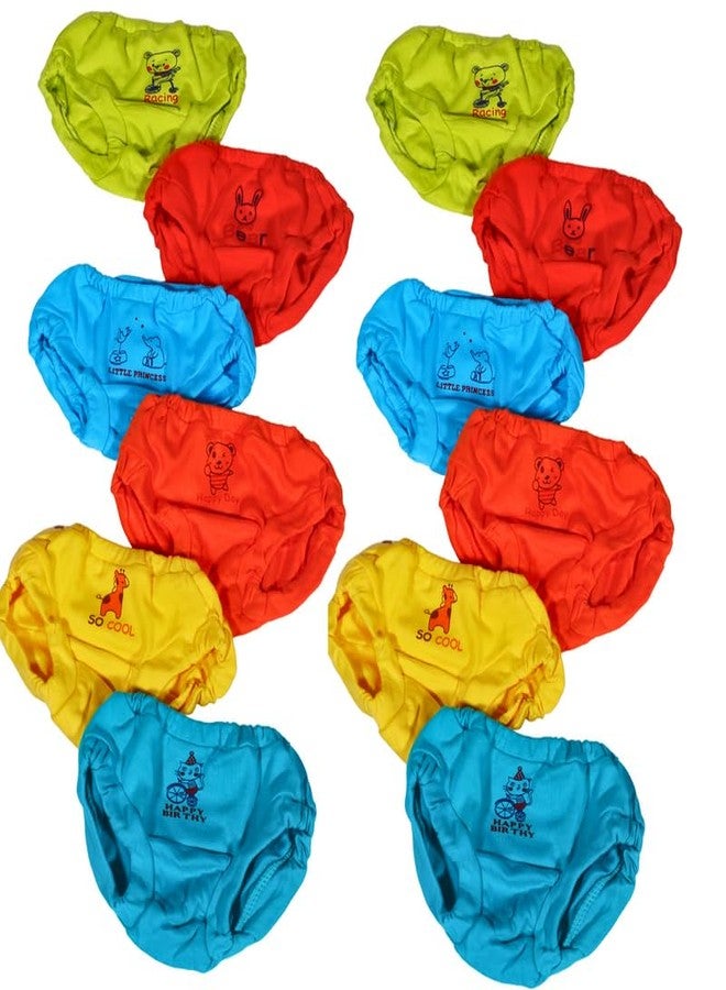 Tiny Treasures Baby Boy & Baby Girl Cotton Underwear V-Shape| Bloomers | Panties | Briefs | Underpant | Combo Pack of 6 Multicolor | for 12 to 18 Month Unisex Kid's | LCJT - Image 1