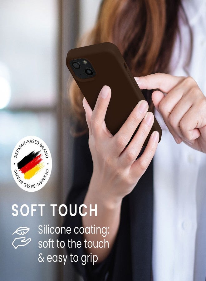 kwmobile Case Compatible with Apple iPhone 13 Case - TPU Silicone Phone Cover with Soft Finish - Chocolate - Image 4