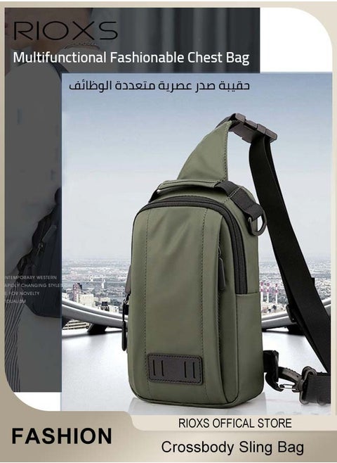 Crossbody Sling Bag Body Chest Sling Shoulder Bag for Men Women Casual Shoulder Backpack Bag Lightweight Waterproof Daypack for Travel Hiking