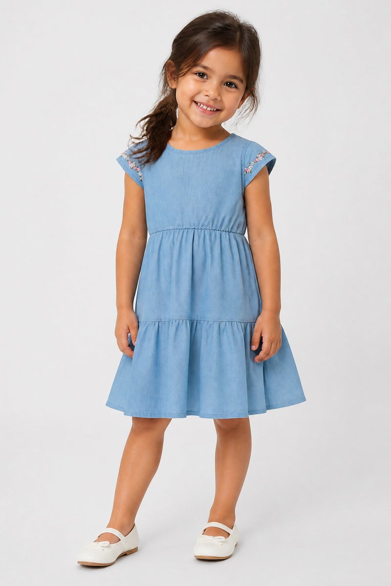 Willow & Whistle Kids Girl 2 Pcs Floral Print Dresses, Multicolor - Image 1