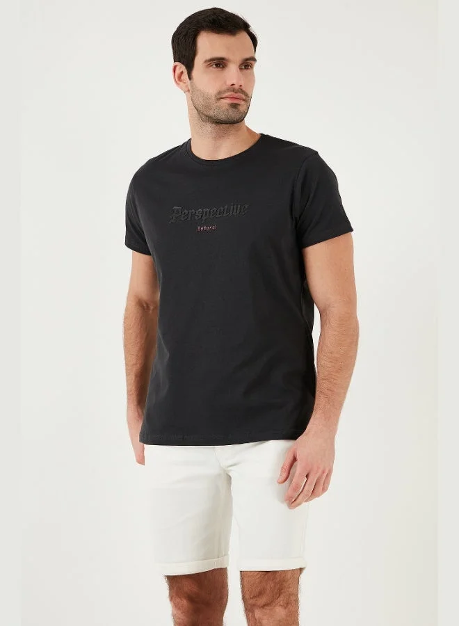 Buratti  Buratti Cotton Slim Fit Crew Neck T Shirt Men's T SHIRT 541PERSPECTIVE for Men | Best Price UAE