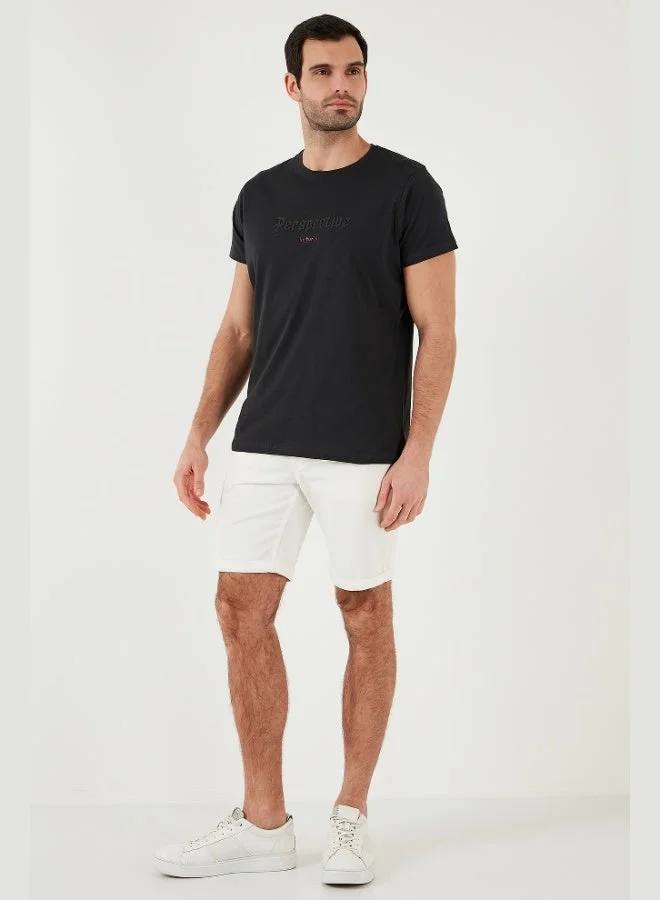 Buratti  Buratti Cotton Slim Fit Crew Neck T Shirt Men's T SHIRT 541PERSPECTIVE for Men | Best Price UAE