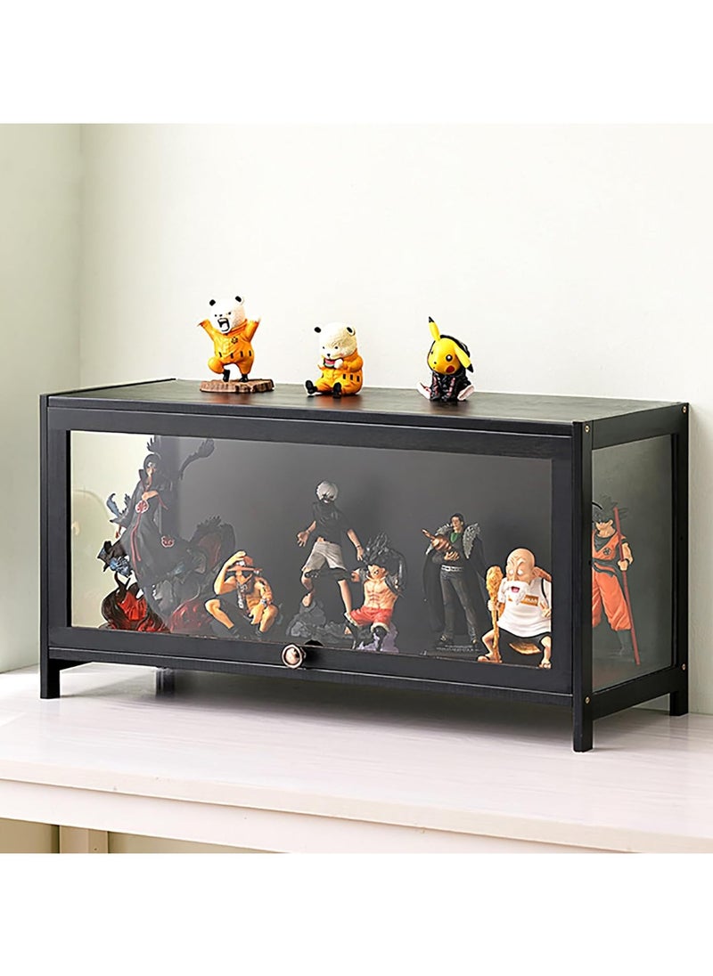 Beauenty Collection Cabinet Natural Bamboo Storage Cabinet Character Cabinet Display Cabinet Collection Cabinet Door Opens Independently Large Capacity Collection Board Cabinet Glass Cabinet Display Rack Colle  - Image 1