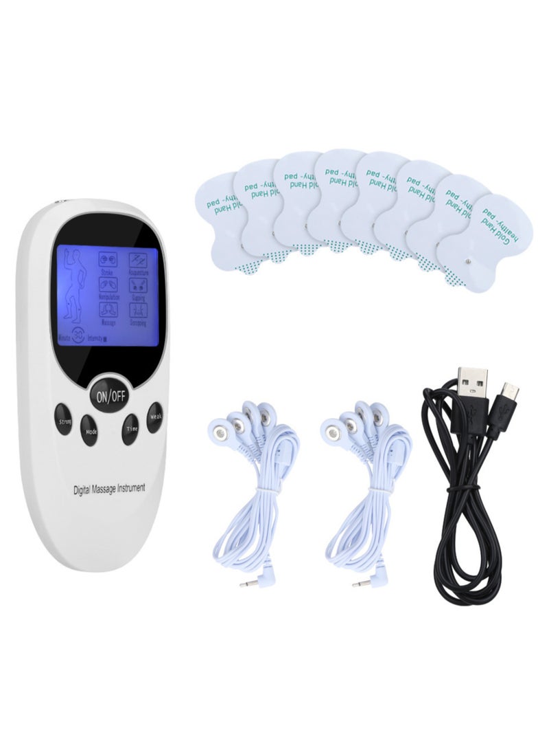 Device Pain Therapy Muscle Stimulation Devices, 2 Channels TENS Stimulation Device with 8 Electrode Pads, Muscle Stimulator for Muscle Building, Pain Relief, Muscle Training - Image 1