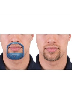 5 Sizes Set of French Beard or Goatee Shaving Template I Beard Trimming Tool I Guide to Shave Goatee I Reduce Shaving Time I Perfect Symmetric Beard Every Time I Shave Perfect Beard at Home (Blue)