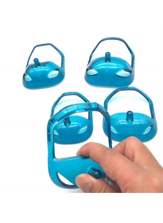 Sasha Square - 5 Sizes Set of French Beard or Goatee Shaving Template I Beard Trimming Tool I Guide to Shave Goatee I Reduce Shaving Time I Perfect Symmetric Beard Every Time I Shave Perfect Beard at Home (Blue) - Image 1