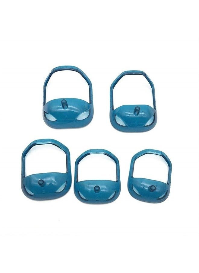 Sasha Square - 5 Sizes Set of French Beard or Goatee Shaving Template I Beard Trimming Tool I Guide to Shave Goatee I Reduce Shaving Time I Perfect Symmetric Beard Every Time I Shave Perfect Beard at Home (Blue) - Image 1