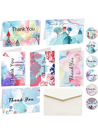 30Pcs Thank You Cards, 30 Thank You Greeting Cards with 30 Stickers & 30 Envelopes, Thank You Card for Children, Teacher, Birthday, Graduation, Weddings, Mother's Day, Business & Gifts - pzsku/Z6A4308358FD09C4854ABZ/45/_/1719480995/46a50c2c-912c-4cbe-ab90-0e33fce949a2