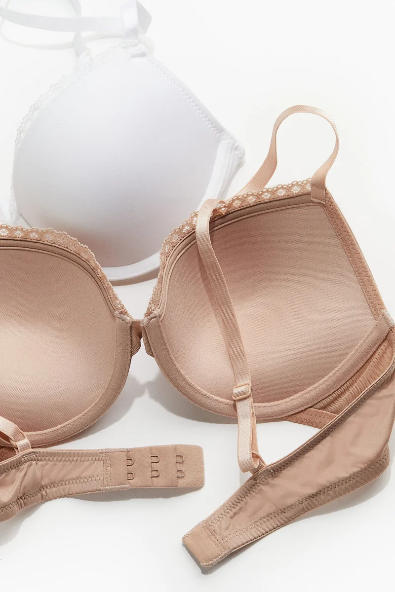 H&M  2-pack microfibre push-up bras for Women | Best Price UAE