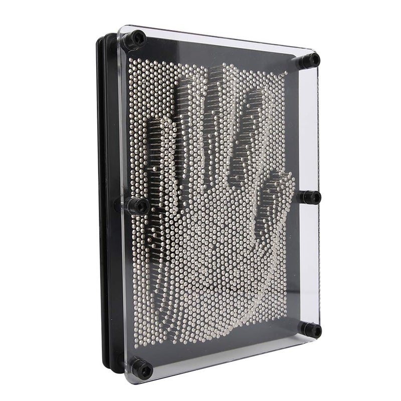 Garosa 3D Clone Pin Art Toy Hand Mold Metal Board Handprint Needle Toy Gift Home Office Desktop Decoration Ornament(L) - Image 1