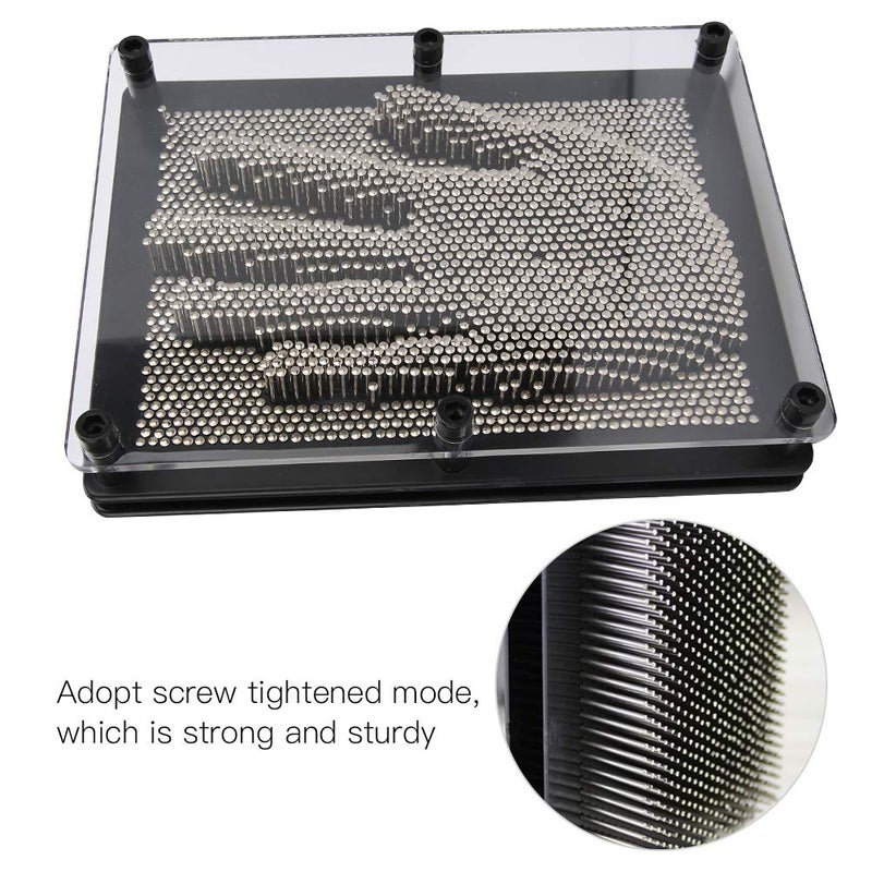 Garosa 3D Clone Pin Art Toy Hand Mold Metal Board Handprint Needle Toy Gift Home Office Desktop Decoration Ornament(L) - Image 4