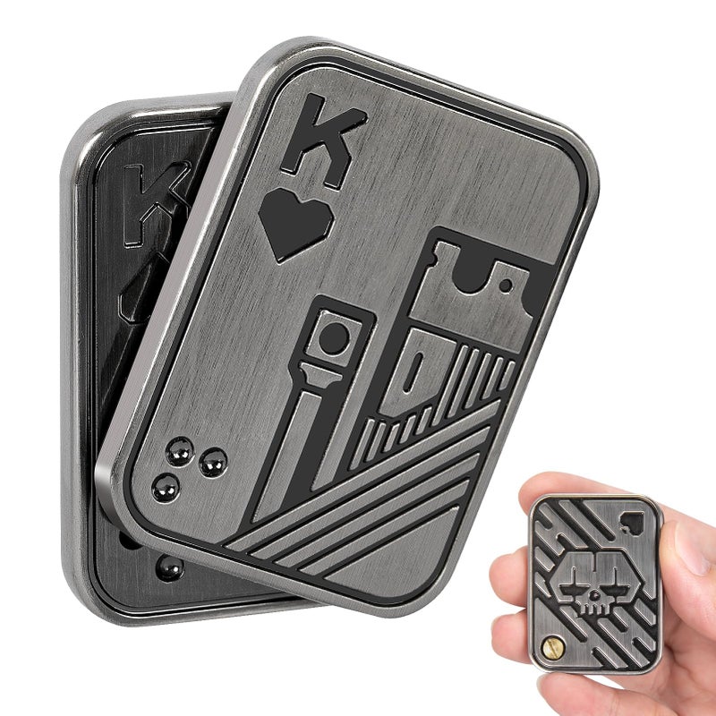 ITOKEY Fidget Toys Adults Poker Card Fidget Toy Metal Fidget Slider to Relieve Anxiety and Stress Cool Desk Toys for Office Magnet Fidget Toy for Men Adults ADHD - Image 3