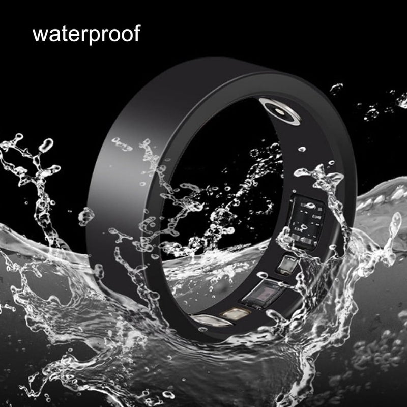 Smart Health Ring: Silver Size 21 Premium Aluminum Alloy & Ceramic Build - IPX8 100M Waterproof Fitness Health Tracker for Daily Health Monitoring, Sports & Water Activities - Image 3