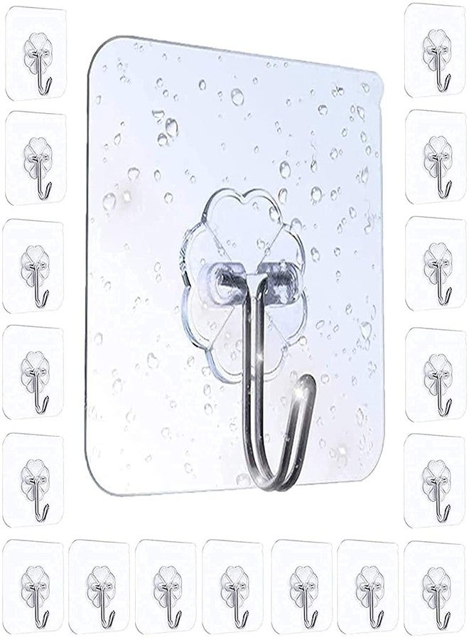 ARLICODECK Multipurpose Plastic Self-Adhesive Heavy Duty Hook - Pack of 30 - Image 1