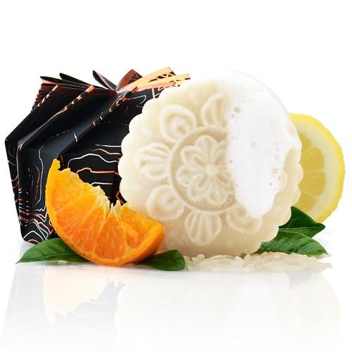 Viori Citrus Yao Shampoo Bar Made with Rice Water - Handcrafted All Natural Shampoo Bars - Sulfate Free Shampoo