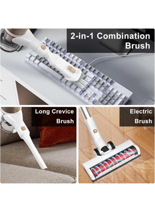 Xoopla Cordless Vacuum Cleaner, 42Kpa Powerful Suction Stick Vacuum Cleaner, Up to 60Mins Runtime, 2 Power Modes LED Touch Screen, Ideal for Home, Car, Hard Floor, Carpet, Pet Hair - Image 5
