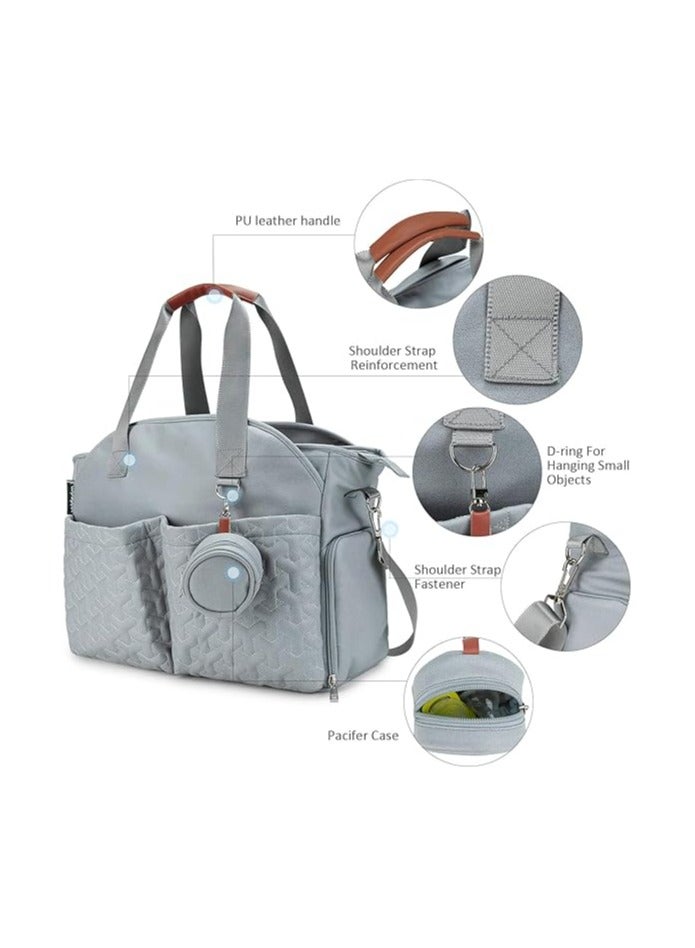عام حقيبة حفاضات Tote Bag - حقيبة مضخة الثدي، منظم لحمل الحفاضات مع حقيبة للرضّاعة، حقيبة ماما متعددة الاستخدامات للعمل ونهاية الأسبوع.  - Image 4