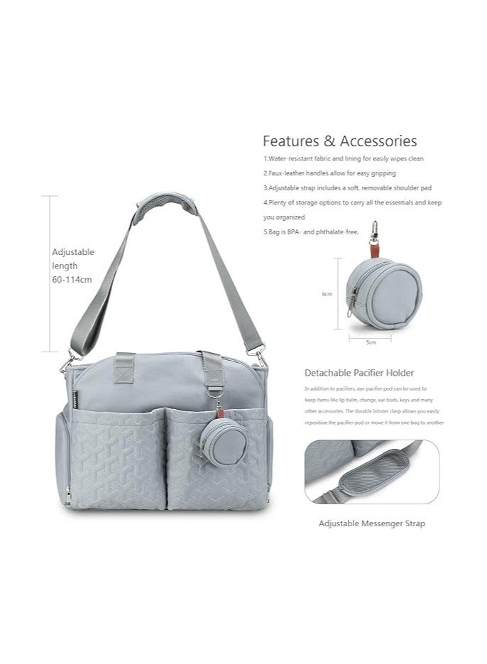 عام حقيبة حفاضات Tote Bag - حقيبة مضخة الثدي، منظم لحمل الحفاضات مع حقيبة للرضّاعة، حقيبة ماما متعددة الاستخدامات للعمل ونهاية الأسبوع.  - Image 5